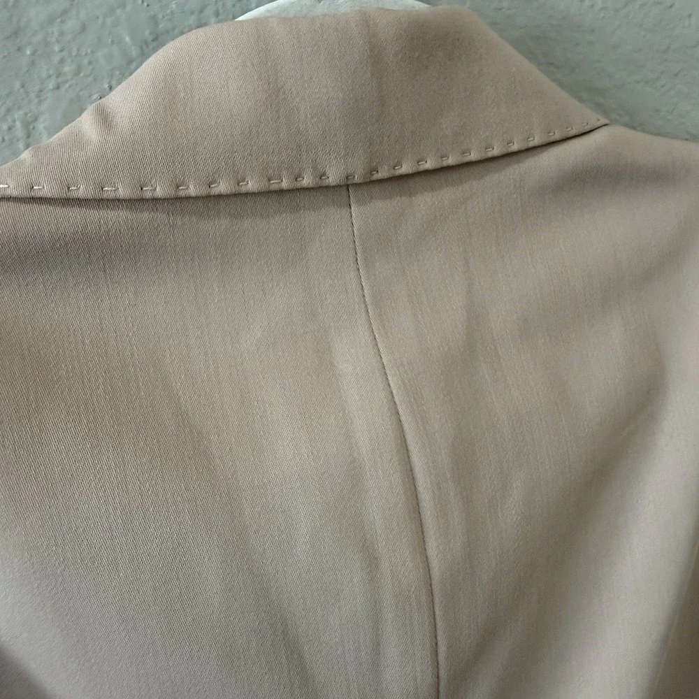 Lafayette 148 New York Career Long Sleeve Pale Pink Quiet Luxury Wool Blazer 8